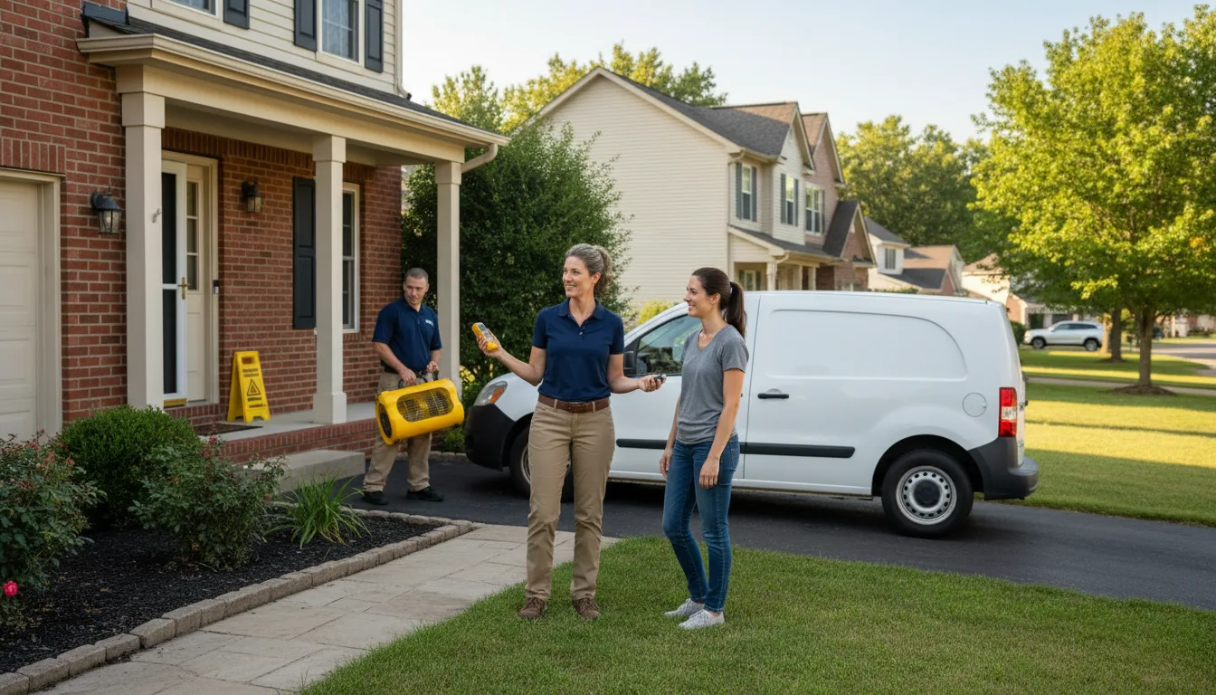 Residential water damage restoration in Lawn, PA